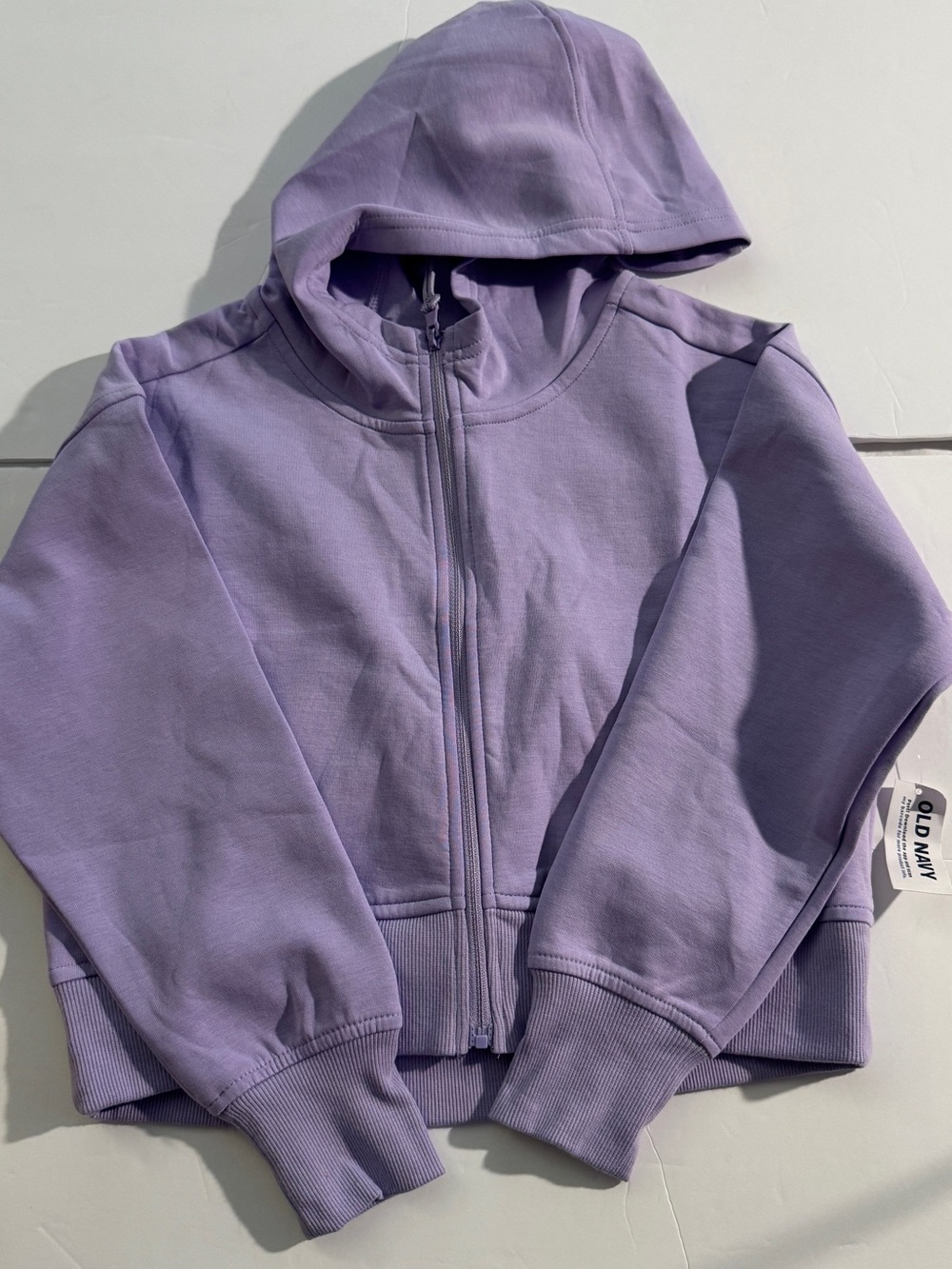 Old Navy Lilac Zip-Up Hoodie for Kids size m